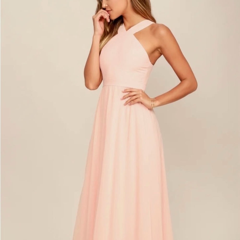 Lulu’s prom dress bride’s maid dress party dress formal dress peach X Small